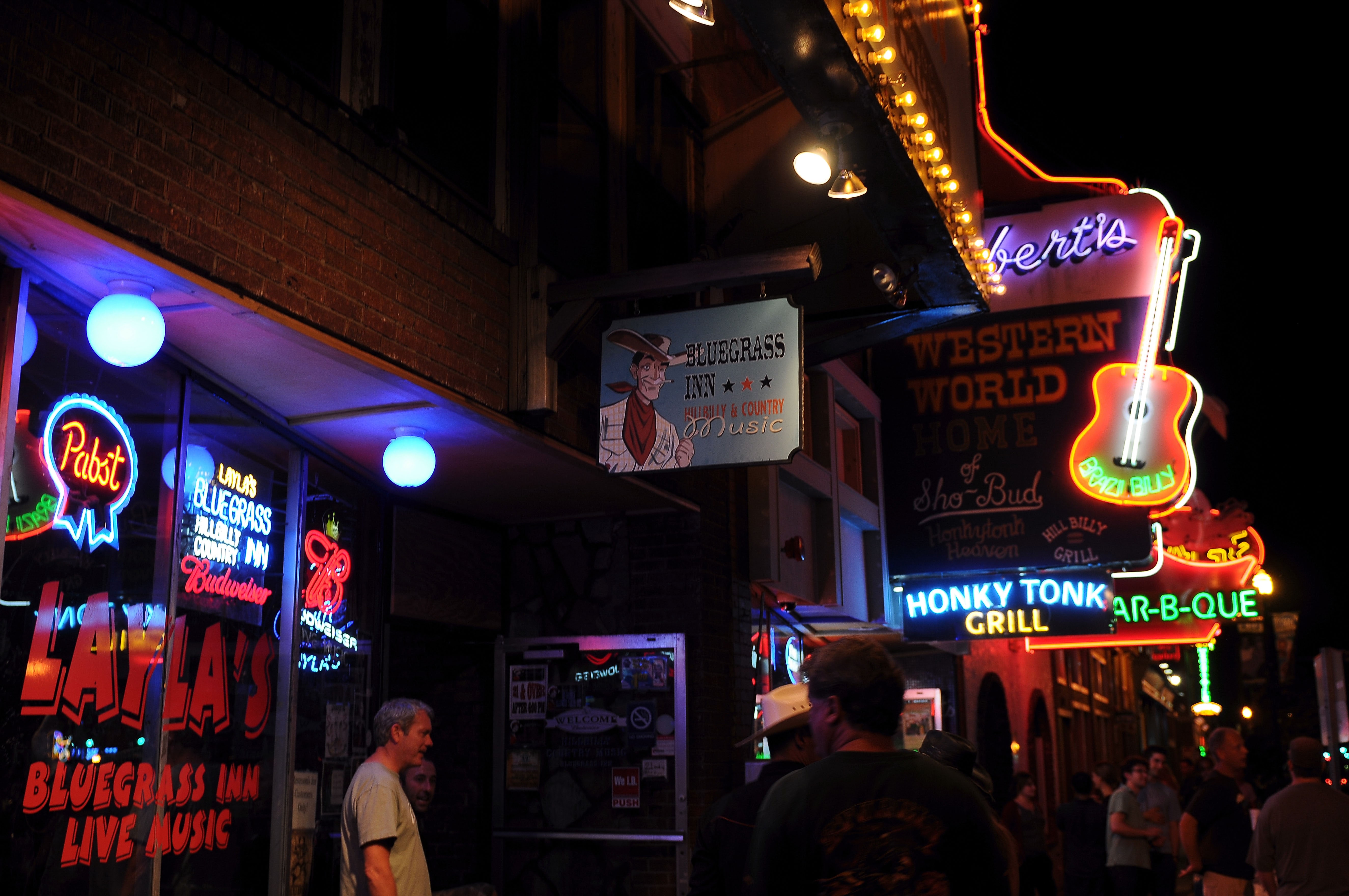 Honky Tonk area of Nashville music city, Tennessee, United States of America, North America